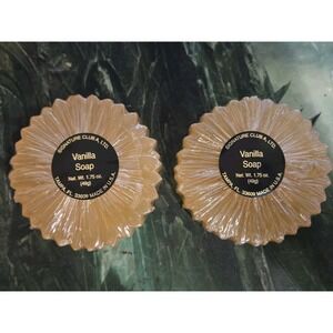 Signature Club A Flower Vanilla Soap Lot Of 2